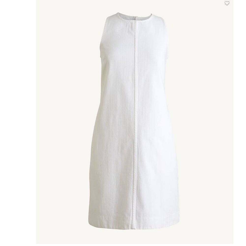 JCrew White Denim Shift Dress Size 6